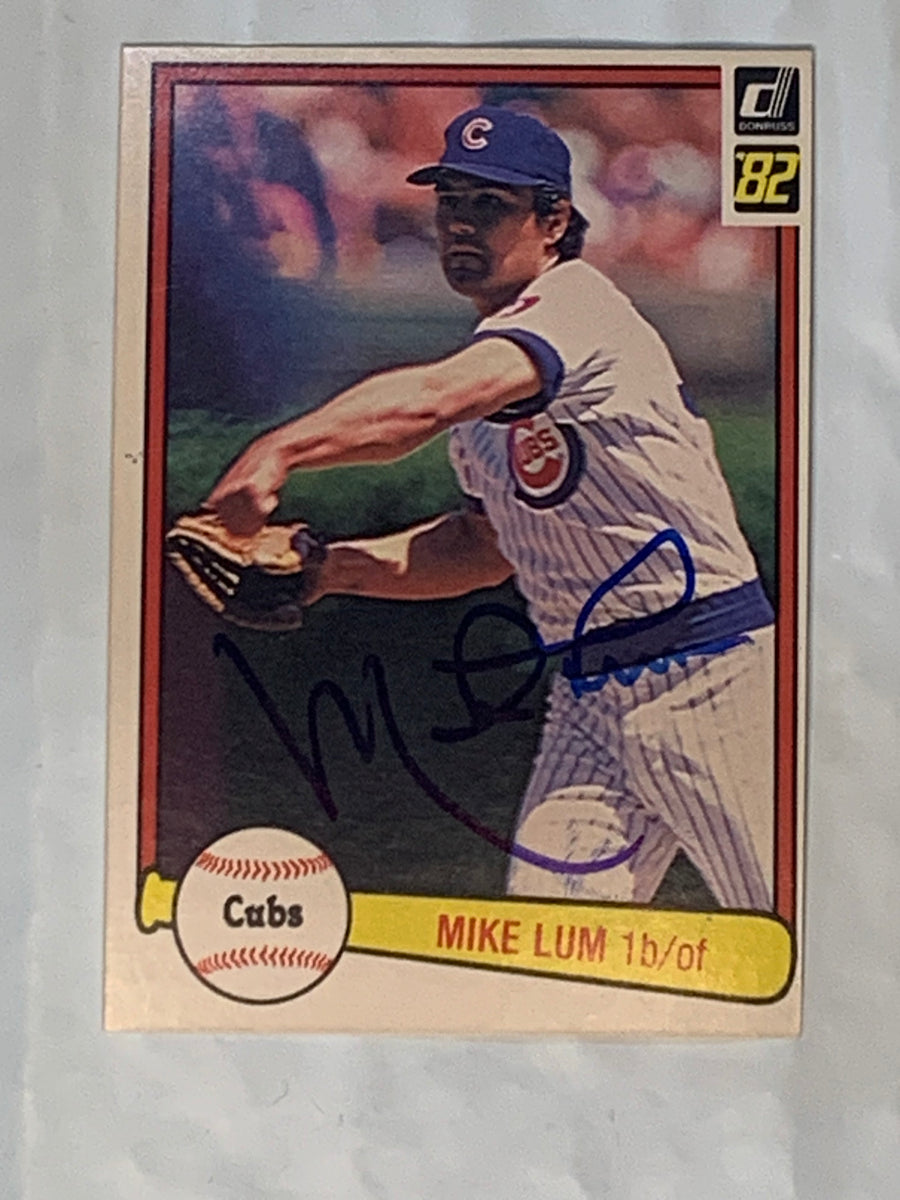Mike Lum autographed card- 1982 Donruss – Five Tool Signings