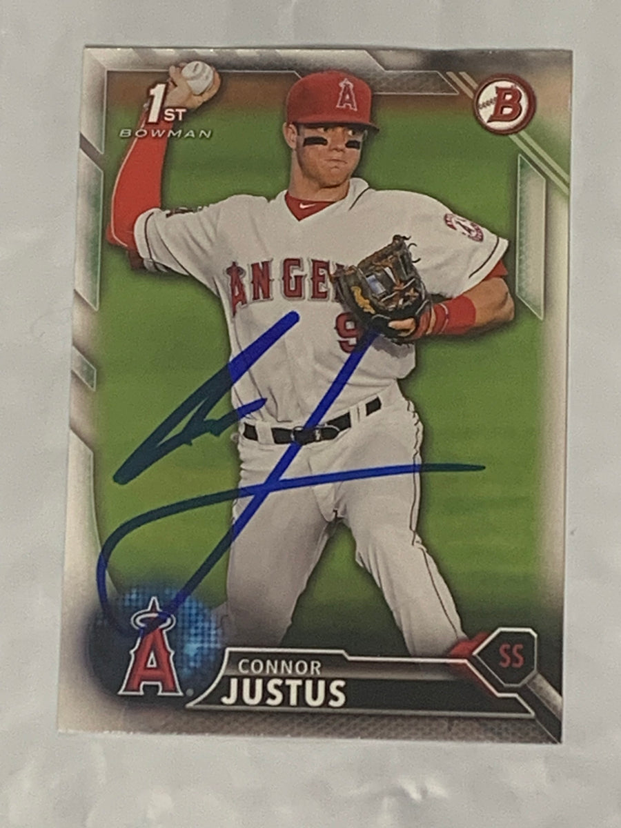 Connor Justus autographed card- 2017 Bowman Paper – Five Tool Signings