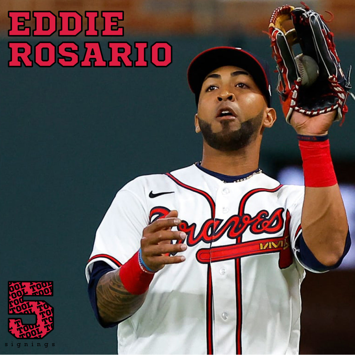 Eddie Rosario MLB Authenticated, Game Worn, and Autographed City